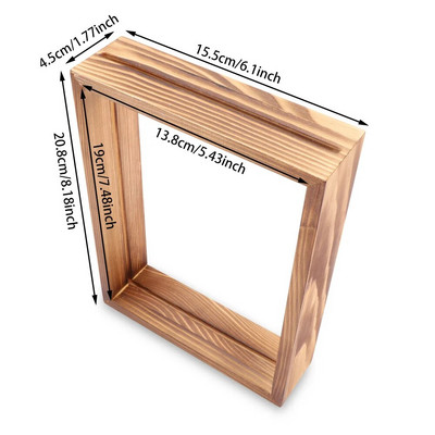 Puidust pildiraam Kodukaunistus Kunst Minipildid Raamid Pildihoidja Taimenäidiste hoidik DIY raam Pulmafotodekoor
