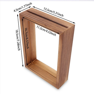 Puidust pildiraam Kodukaunistus Kunst Minipildid Raamid Pildihoidja Taimenäidiste hoidik DIY raam Pulmafotodekoor