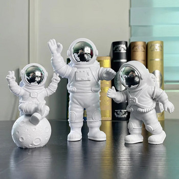 3 τεμ. Δημιουργική ρητίνη στολίδι Αστροναύτης Φιγούρα Άγαλμα Spaceman Διακόσμηση επιφάνειας εργασίας Μοντελοποίηση Δώρο για παιδιά Διακόσμηση σπιτιού