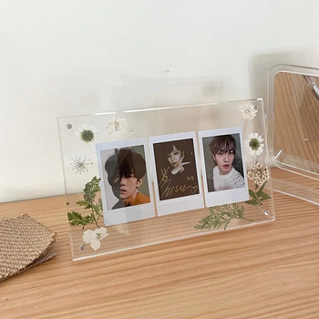 Ακρυλική κορνίζα Διαφανής μαγνητική κορνίζα Kpop Θήκη φωτογραφικής κάρτας Cadre Photo Idol Διακόσμηση βάσης