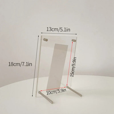 Akrüülist pildiraam, läbipaistev magnetiline pildiraam Kpop-fotokaardihoidja, kaaderfoto Idol-kaardi ekraanialuse sisustus