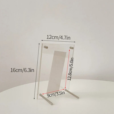 Akrüülist pildiraam, läbipaistev magnetiline pildiraam Kpop-fotokaardihoidja, kaaderfoto Idol-kaardi ekraanialuse sisustus