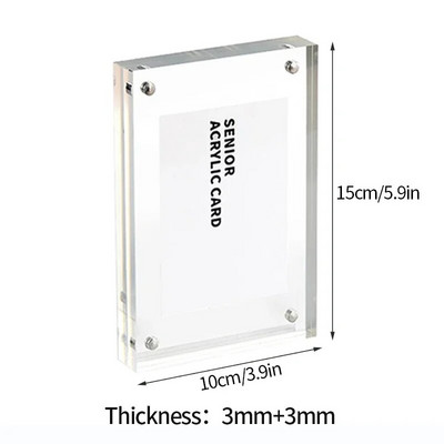 Akrüülist pildiraam, läbipaistev magnetiline pildiraam Kpop-fotokaardihoidja, kaaderfoto Idol-kaardi ekraanialuse sisustus