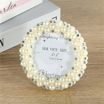 1vnt WaterDiamond Imitation Pearl nuotraukų rėmelių rinkinys Vestuvių fotokristalas Europos Šiuolaikinis išskirtinis Aukštas nuotraukų rėmelis Namų dekoravimas