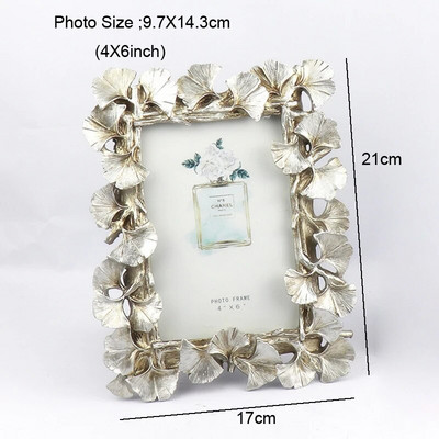 Kreativni retro zlatni okvir za slike List američkog ginka prikladan za dekorativne slike 4 inča 6 inča okvir za fotografije