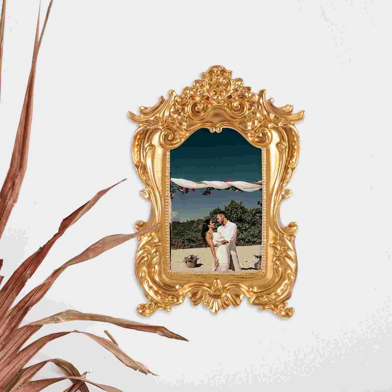 2 tk Väike pildiraam Mini pildiekraani riiul Vintage vaiguraamid