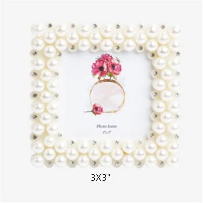 Európai stílusú könnyű luxus gyerekkeret 3"6"7"8"10" francia retro gyöngy szív alakú kerek négyzet alakú képkeret lakberendezés