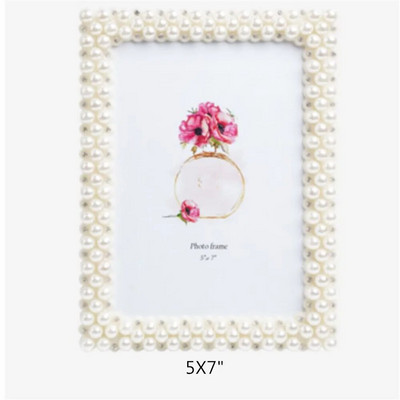 Európai stílusú könnyű luxus gyerekkeret 3"6"7"8"10" francia retro gyöngy szív alakú kerek négyzet alakú képkeret lakberendezés