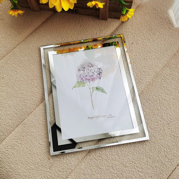 Ακρυλικό γυαλί Κορνίζα Ασημένιο καθρέφτη 10X15 15X20cm Κορνίζα Φωτογραφία Επιτραπέζιο για φωτογραφίες Διακόσμηση φωτογραφιών Αναμνηστικό δώρο