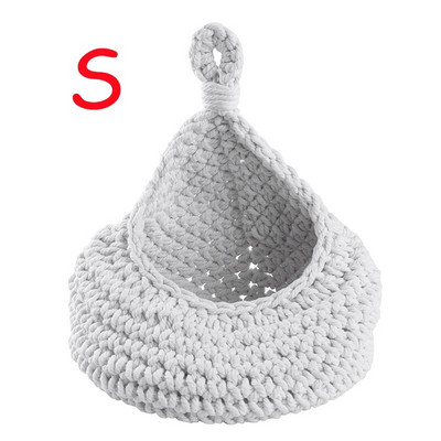 Zidna viseća košara za voće za kuhinjske košare za pohranu Ručno tkane torbe Češnjak Krumpir Povrće Viseća košara za pohranu Kućni dekor