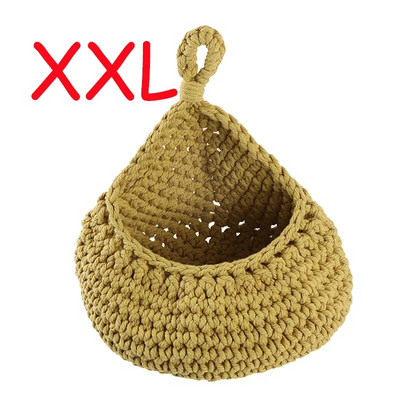 Zidna viseća košara za voće za kuhinjske košare za pohranu Ručno tkane torbe Češnjak Krumpir Povrće Viseća košara za pohranu Kućni dekor