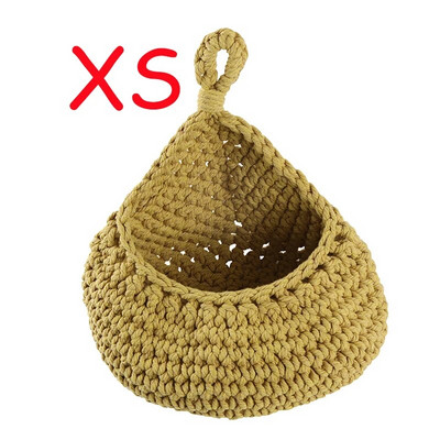 Zidna viseća košara za voće za kuhinjske košare za pohranu Ručno tkane torbe Češnjak Krumpir Povrće Viseća košara za pohranu Kućni dekor