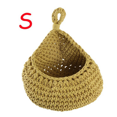 Zidna viseća košara za voće za kuhinjske košare za pohranu Ručno tkane torbe Češnjak Krumpir Povrće Viseća košara za pohranu Kućni dekor