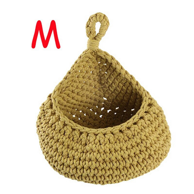 Zidna viseća košara za voće za kuhinjske košare za pohranu Ručno tkane torbe Češnjak Krumpir Povrće Viseća košara za pohranu Kućni dekor