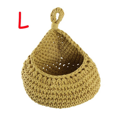 Zidna viseća košara za voće za kuhinjske košare za pohranu Ručno tkane torbe Češnjak Krumpir Povrće Viseća košara za pohranu Kućni dekor