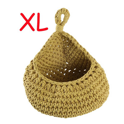 Zidna viseća košara za voće za kuhinjske košare za pohranu Ručno tkane torbe Češnjak Krumpir Povrće Viseća košara za pohranu Kućni dekor