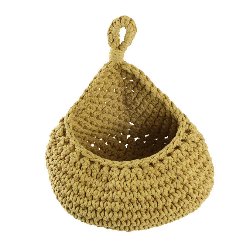 Zidna viseća košara za voće za kuhinjske košare za pohranu Ručno tkane torbe Češnjak Krumpir Povrće Viseća košara za pohranu Kućni dekor