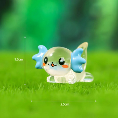 8-15 KOM. Svjetleće minijature Axolotla Ambystoma Mexicanum Sjaj noću Mahovina Mikropejzažna dekoracija Slatke životinje Akvarij DIY