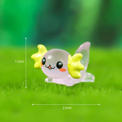 8-15 KOM. Svjetleće minijature Axolotla Ambystoma Mexicanum Sjaj noću Mahovina Mikropejzažna dekoracija Slatke životinje Akvarij DIY
