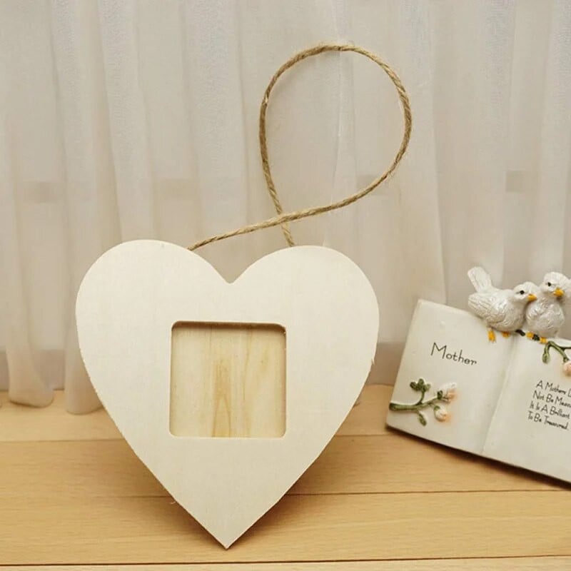 10 DB karácsonyi barkácsolás fából készült fotókeret függő papír képtartó fali dekoráció ötágú csillag party fotófülke kellékei