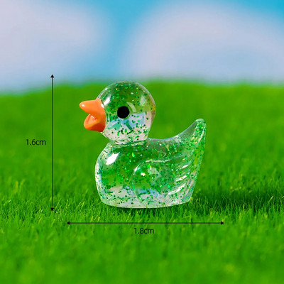 50 KOM. Mini patke sa šljokicama Minijaturne patke od smole Dekoracija stola Slatke figurice Vilinski vrtni dodaci Kućni dekor DIY kućica za lutke
