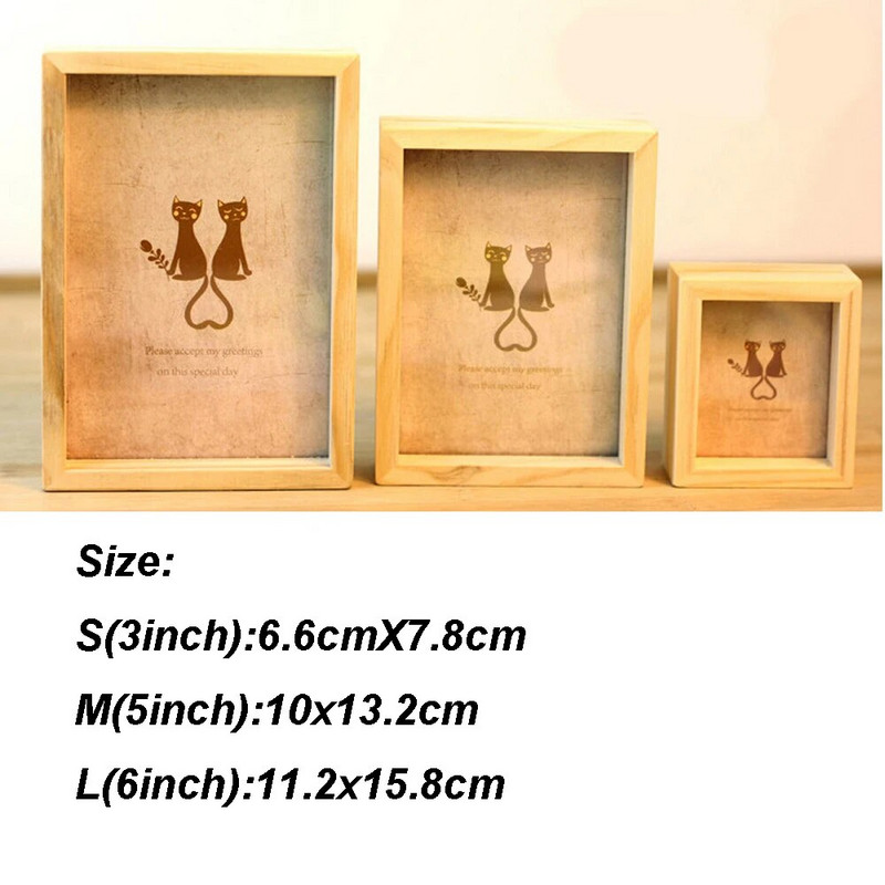 Kuum 1 tk Vintage mitmekordne dekoratiivne puidust pildiraam Internetis kodukaunistuse kunst pulmade minipildiraamid DIY pere kodukaunistus