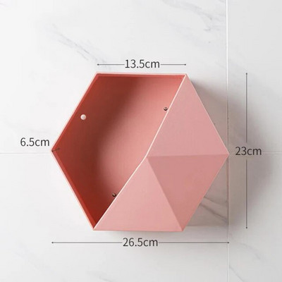 Kućni dekor Viseća zidna polica Posuda za cvijeće Police Zidni dekor Držač za pohranu Šesterokutna kutija za pohranu Uređenje sobe Kreativna kombinacija