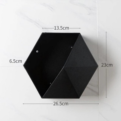 Kućni dekor Viseća zidna polica Posuda za cvijeće Police Zidni dekor Držač za pohranu Šesterokutna kutija za pohranu Uređenje sobe Kreativna kombinacija