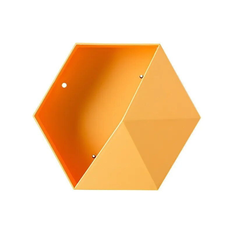 Kućni dekor Viseća zidna polica Posuda za cvijeće Police Zidni dekor Držač za pohranu Šesterokutna kutija za pohranu Uređenje sobe Kreativna kombinacija