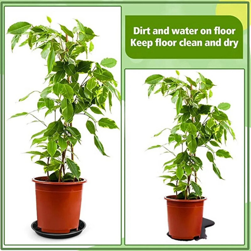 2db 4/6/7/8/10 hüvelykes növénytálcák műanyag növényi csészealj Kerek csepegtető tálcák csészealj növények tálcák beltéri kültéri kerti kellékek dekorációja