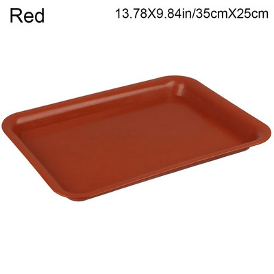 1Pcs Pravokutna posuda za cvjetne posude Tanjurići za biljke Tanjurići za kapanje Plastični tanjurići za unutarnje vanjske vrtne posude za biljke Smeđa Bijela Crna