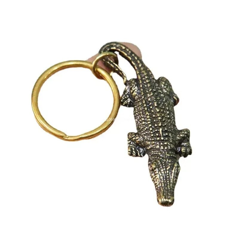 Antikne brončane minijaturne figurice krokodila Vintage mjedena mini statua aligatora Stolni ukrasi Kućni feng shui ukrasni rukotvorini