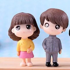 1 set Sweety Lovers Par Stolice Figurice Minijature Vilinski vrt Gnome Moss Poklon za Valentinovo Smola Rukotvorine Dekoracija doma