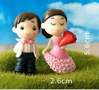 1 rinkinys Sweety Lovers Poros Kėdės Figūrėlės Miniatiūros Pasakų sodas Gnome Samanos Valentino dienos dovanos Dervos amatai Namų dekoravimas