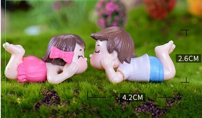 1 rinkinys Sweety Lovers Poros Kėdės Figūrėlės Miniatiūros Pasakų sodas Gnome Samanos Valentino dienos dovanos Dervos amatai Namų dekoravimas