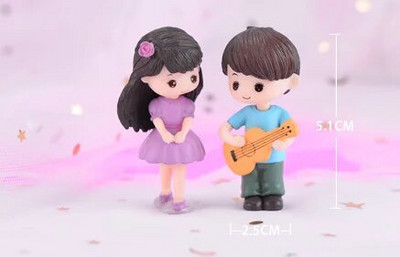 1 rinkinys Sweety Lovers Poros Kėdės Figūrėlės Miniatiūros Pasakų sodas Gnome Samanos Valentino dienos dovanos Dervos amatai Namų dekoravimas