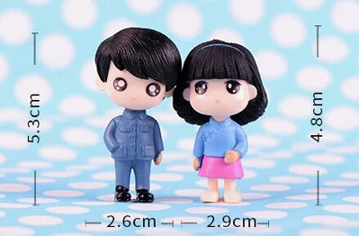 1 set Sweety Lovers Par Stolice Figurice Minijature Vilinski vrt Gnome Moss Poklon za Valentinovo Smola Rukotvorine Dekoracija doma