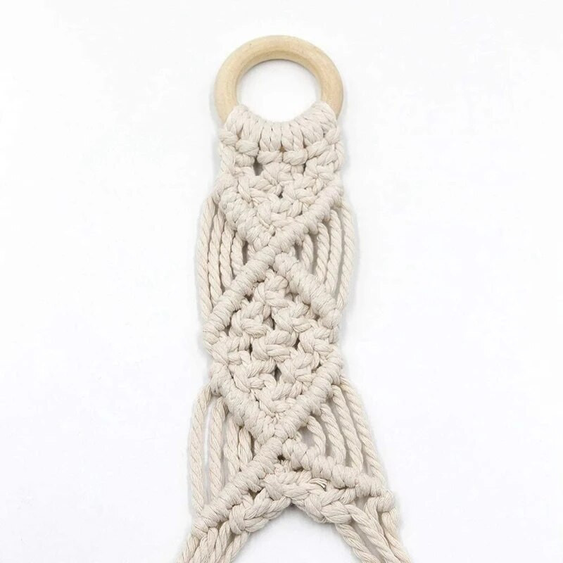 1 kom. Zidna polica Boho Biljna viseća polica Chic Decor 2 nivoa Plutajuće police od pamučnog užeta Makrame za spavaću sobu Dnevni boravak