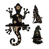 Nova plutajuća zidna ukrasna polica Drveni uzorak za rezbarenje Rukotvorina Kristalni stalak Kućni svijećnjak Stalak za kristalni zaslon Zanat