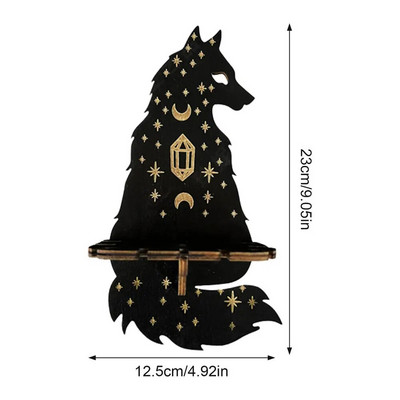 Nova plutajuća zidna ukrasna polica Drveni uzorak za rezbarenje Rukotvorina Kristalni stalak Kućni svijećnjak Stalak za kristalni zaslon Zanat