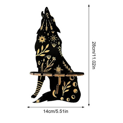 Nova plutajuća zidna ukrasna polica Drveni uzorak za rezbarenje Rukotvorina Kristalni stalak Kućni svijećnjak Stalak za kristalni zaslon Zanat