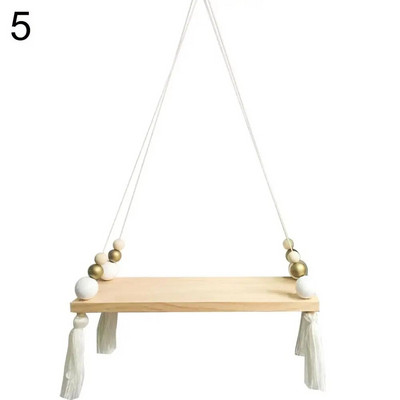 Zidni ukrasi za spavaću sobu Kuglice s resicama Privjesak Drvena ploča Polica za pohranu Stalak za fotografije Rekviziti za dječje sobe Dekoracija dječjih soba