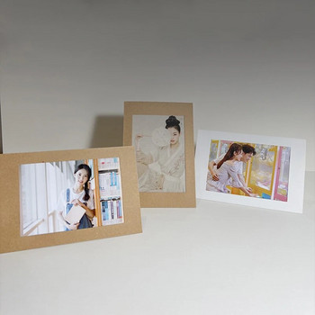 Хартиени рамки за снимки за вложки, тежка фоторамка от картон със статив, стоящи хартиени рамки