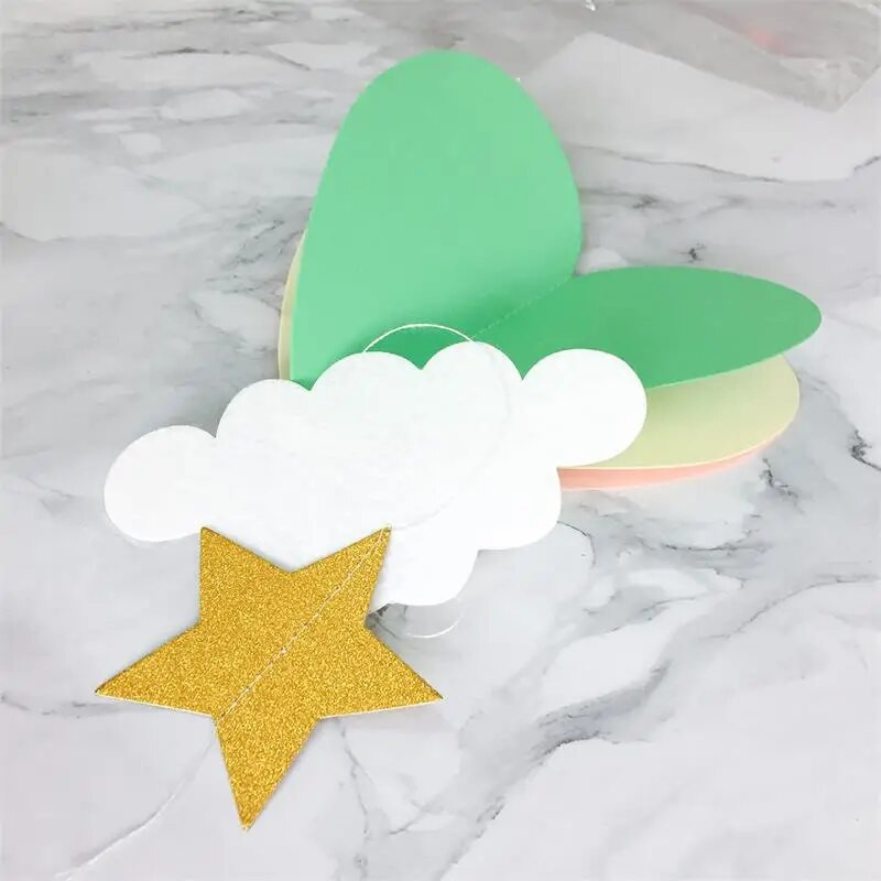 Potrepštine za dekoraciju zabave Ljubavni oblak balona na vrući zrak Trodimenzionalni privjesak Dječji vrtić Blagdanska rođendanska zabava Papirnati vijenac