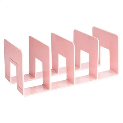 Rózsaszín könyvespolc, akril könyvespolc, asztali könyvespolc, elválasztó tábla, könyvtároló, könyvespolc, asztali tárolóállvány, könyvállvány
