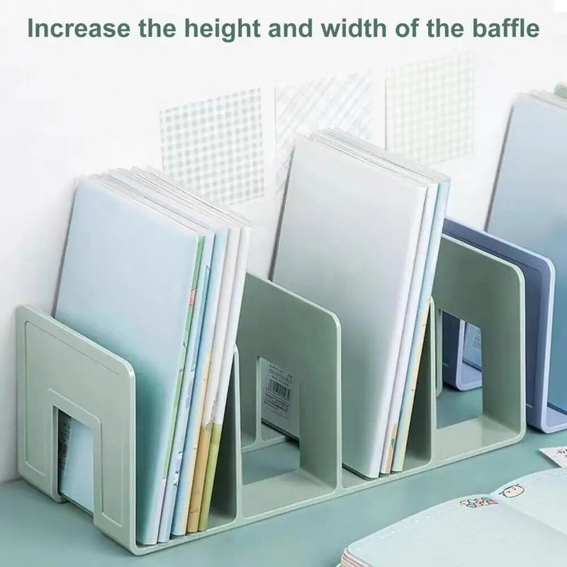 Rózsaszín könyvespolc, akril könyvespolc, asztali könyvespolc, elválasztó tábla, könyvtároló, könyvespolc, asztali tárolóállvány, könyvállvány