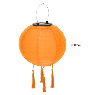 12 inčni šareni fenjer Vodootporan vanjski vrtni ukras Blagdanske potrepštine Najlonski okrugli viseći LED solarni fenjer