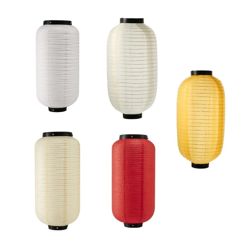 Japán stílusú lógó lámpák Dekoratív vízálló lámpák díszek Japán dekor Vízálló összecsukható selyem lámpás