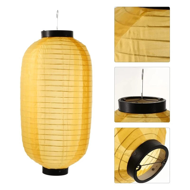 Japán stílusú lógó lámpák Dekoratív vízálló lámpák díszek Japán dekor Vízálló összecsukható selyem lámpás