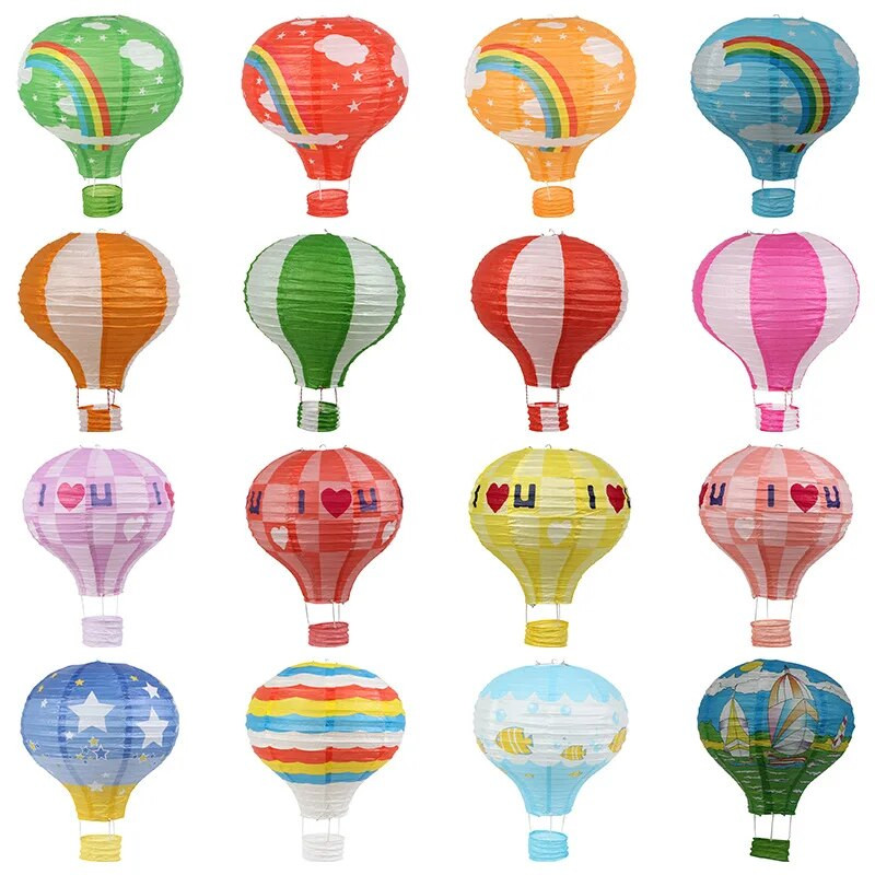 25cm 30cm 35cm 40cm valge kuumaõhupall paberist laternad palllamp pulmapidu pühade halloween jõulud DIY kaunistus